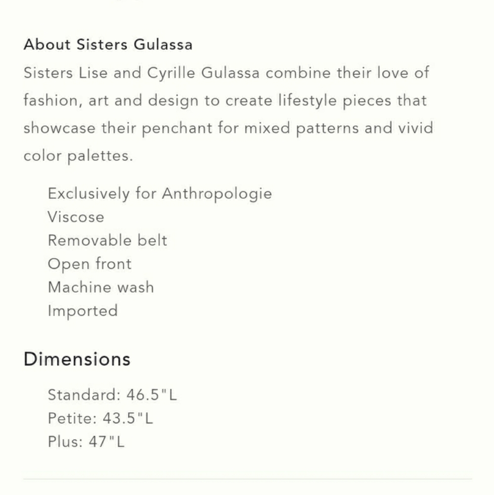 Anthr0plogie sisters gulassa full bloom robe - Picture 6 of 6